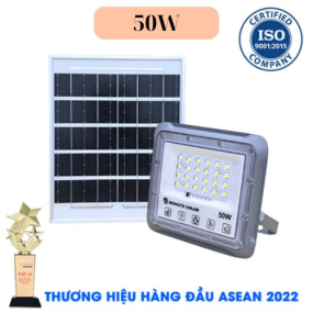 Đèn Pha chống chói Năng Lượng Mặt Trời 50W