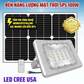 Đèn SPS 100W năng lượng mặt trời công nghệ mới