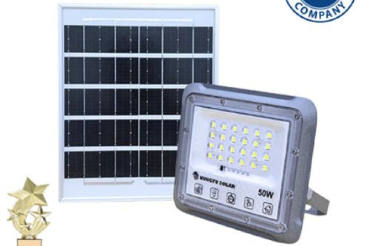 Đèn Pha chống chói Năng Lượng Mặt Trời 50W