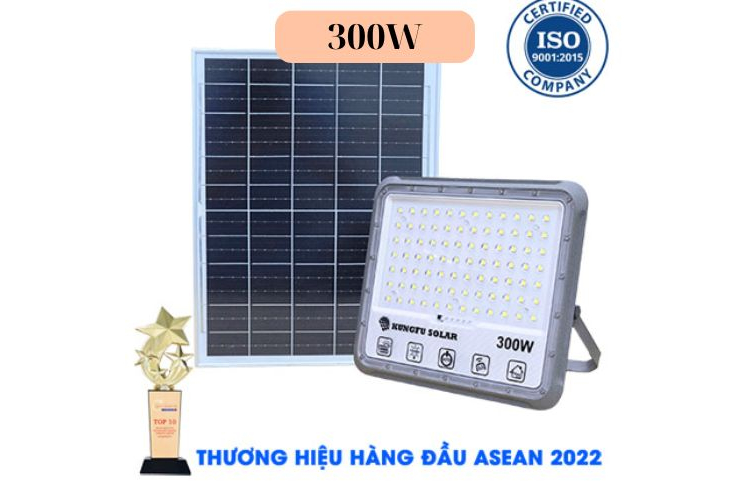 Đèn Pha chống chói Năng Lượng Mặt Trời 300W