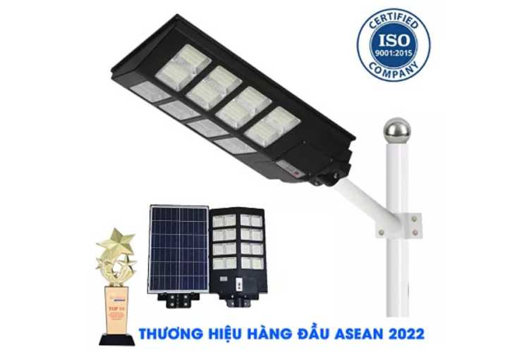 Đèn Đường Năng Lượng Mặt Trời Liền Thể 2 Cánh 400W